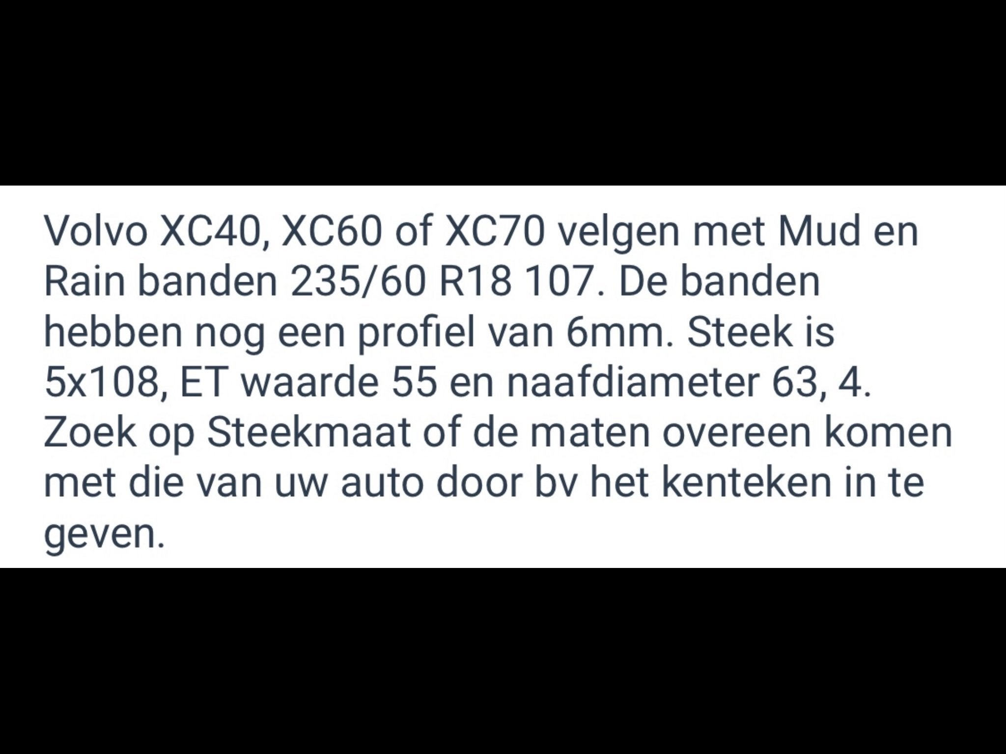 Volvo XC60 Velgen met oude  2012 Winterbanden, Ophalen
