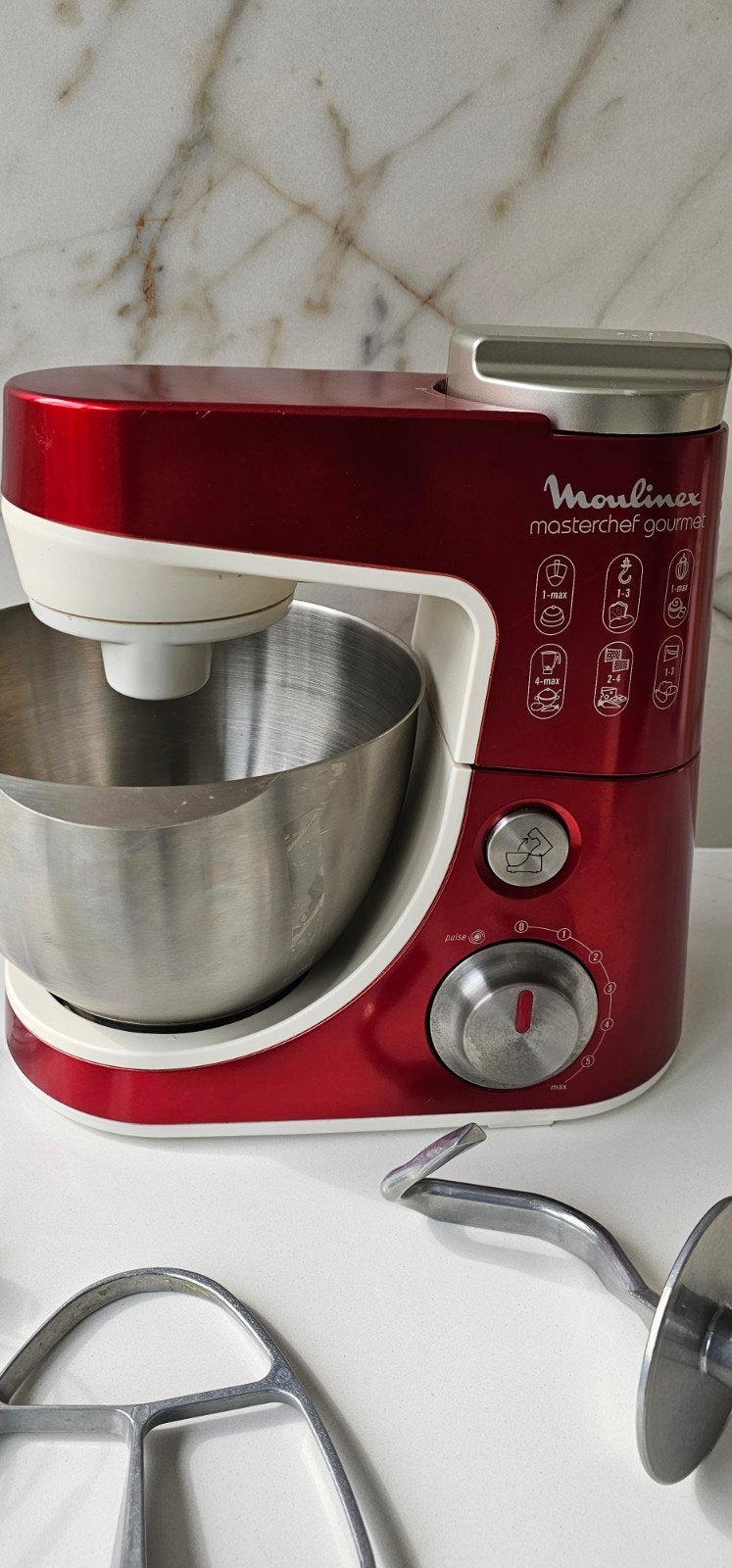 Moulinex Masterchef Gourmet QA405 Keukenmachine Rood, Ophalen of Verzenden