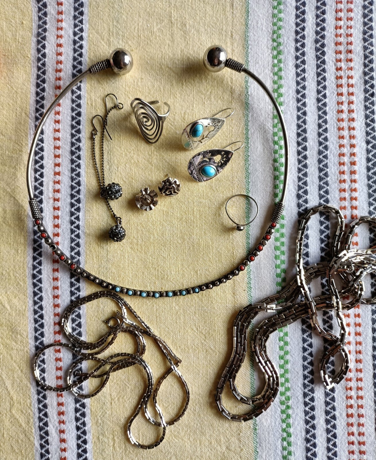 Lotje zilverkleurige sieraden, Ophalen of Verzenden, Zilver, Overige materialen