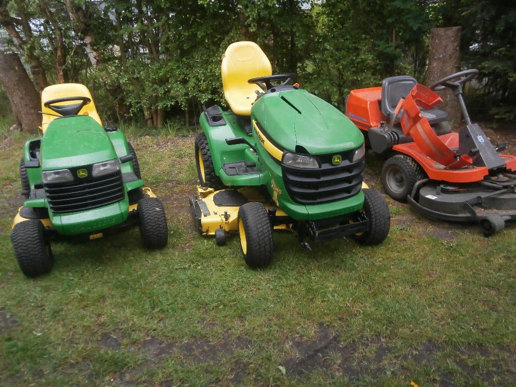 wegens inruil 3 x zitmaaier 2 x john deere en 1 x husqvarna, Tuin en Terras, Gebruikt, 120 cm of meer, Ophalen, John Deere