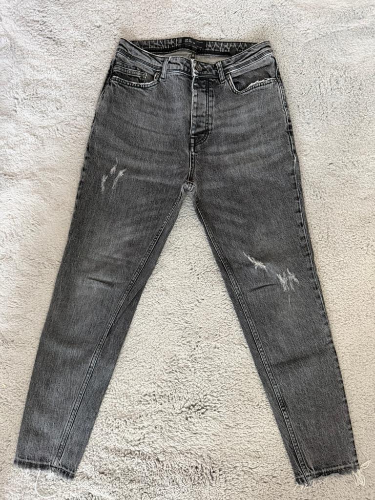 Zara Ripped Black Carrot Jeans - Maat 30, Zwart, Overige typen, Ophalen of Verzenden, Gedragen