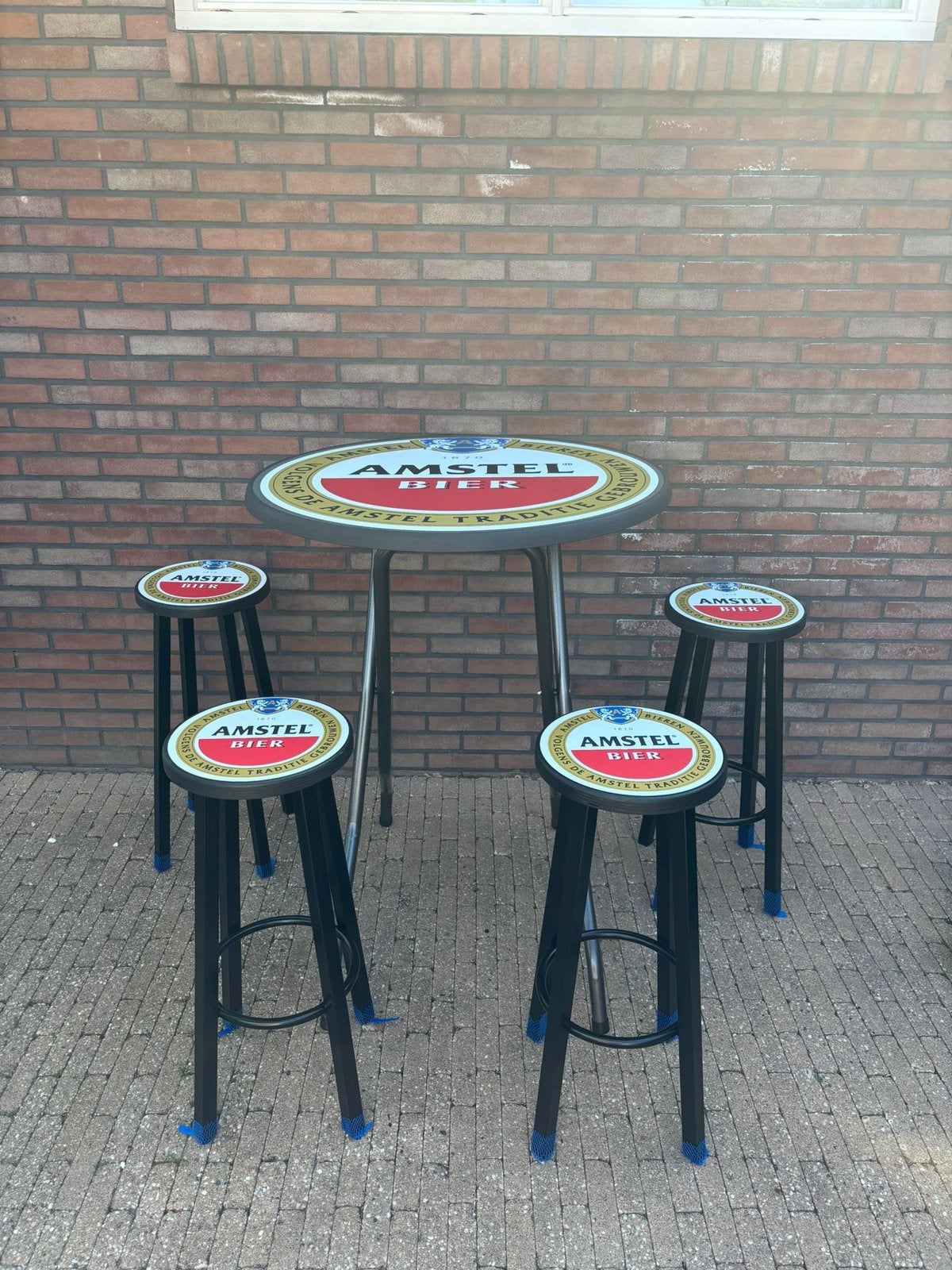 Statafel bierlogo’s – Amstel, Heineken, Hertog Jan, Ophalen, 5 krukken of meer, Met voetsteun, 60 tot 90 cm
