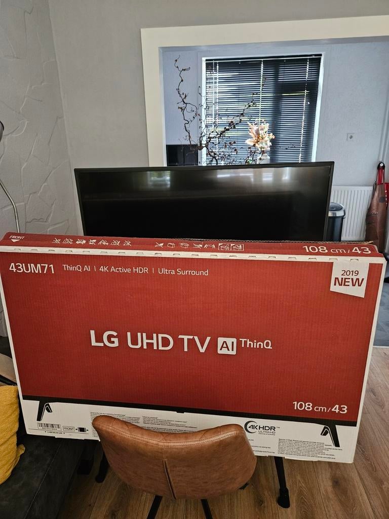 LG 43 inch 4K Smart TV met AI ThinQ, Ophalen, LED, 50 Hz, Zo goed als nieuw