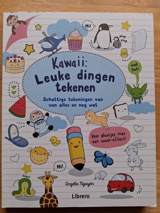 Kawaii: Leuke dingen tekenen - Angela Nguyen, Boeken, Hobby en Vrije tijd, Ophalen of Verzenden, Zo goed als nieuw, Tekenen en Schilderen