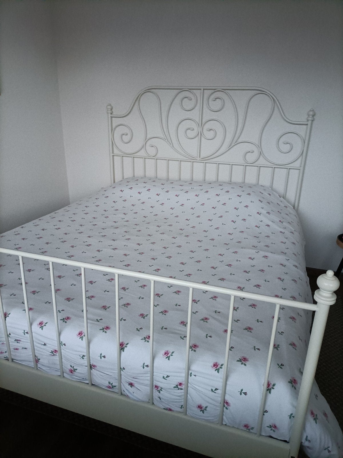 Ikea Leirvik tweepersoonsbed wit 140x200 cm, Ophalen, Wit, Romantisch, Tweepersoons