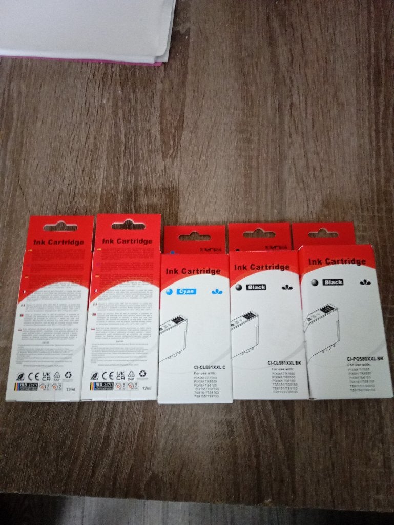 5x Canon CLI-581XXL / PGI-580XXL Compatibele Inktcartridges, Ophalen of Verzenden, Nieuw, Cartridge, Canon