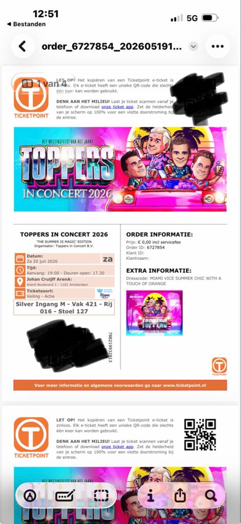 Toppers in Concert 2026; 4x tickets (20 juni), Drie personen of meer, Juni