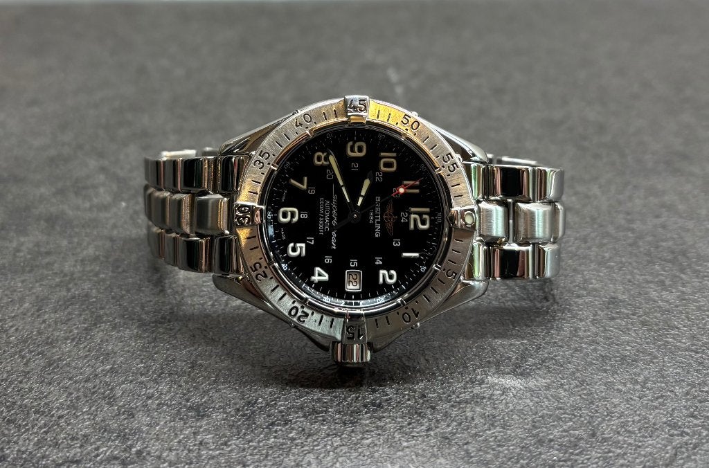 Breitling Superocean A17340 horloge 42mm heren nieuwstaat, Staal, Breitling, Polshorloge, Ophalen of Verzenden
