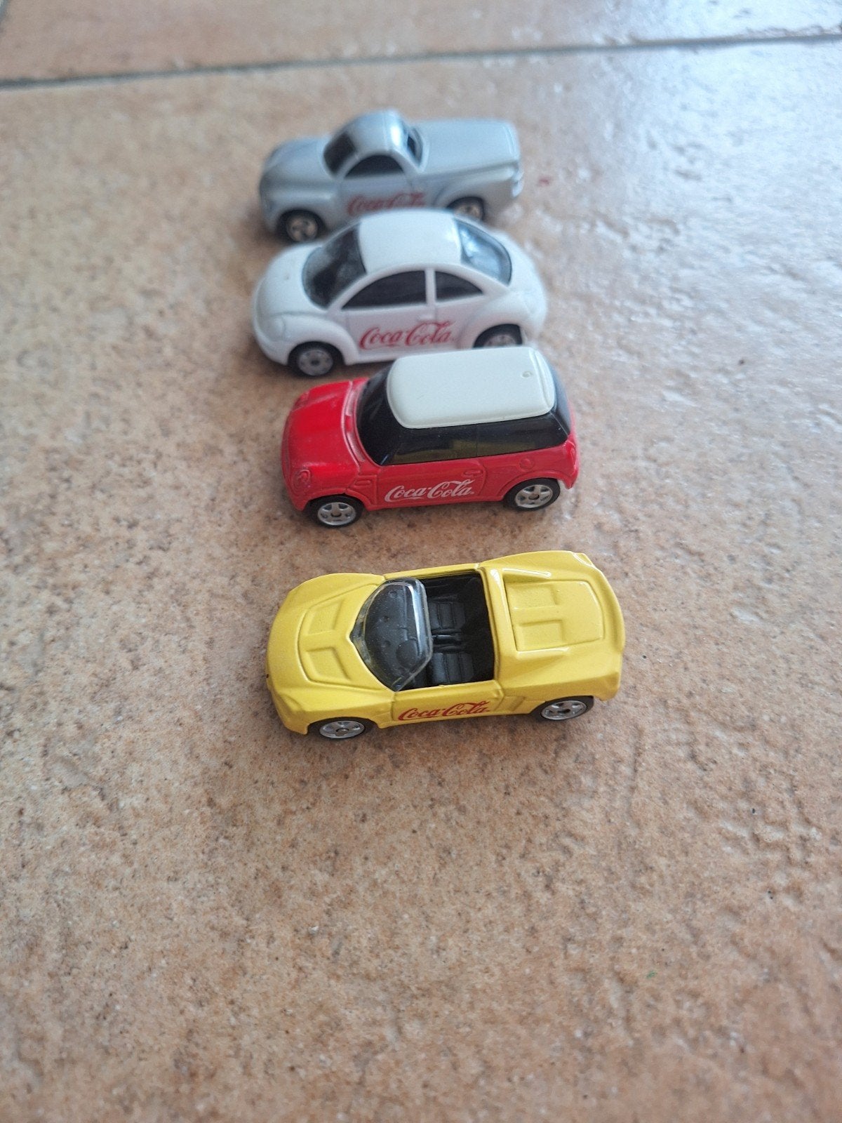 Set van 4 Coca-Cola  speelgoedauto's, Ophalen of Verzenden, Gebruikt