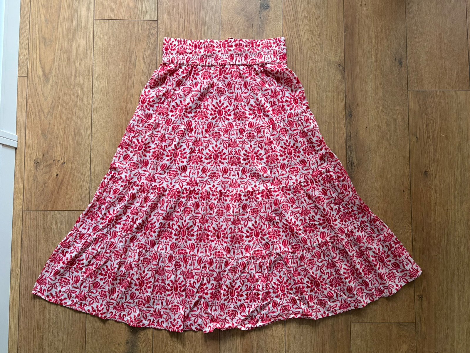 Prachtige Sofie Schnoor Lange Rok – Rood/Wit – Maat M, Kleding | Dames, Maat 38/40 (M), Ophalen of Verzenden, Sofie Schnoor, Rood