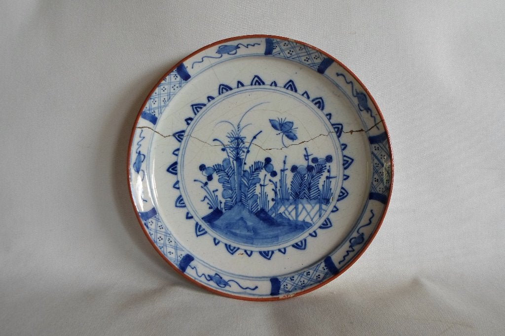 Delft Bord Antiek Blauw Wit, Ophalen of Verzenden