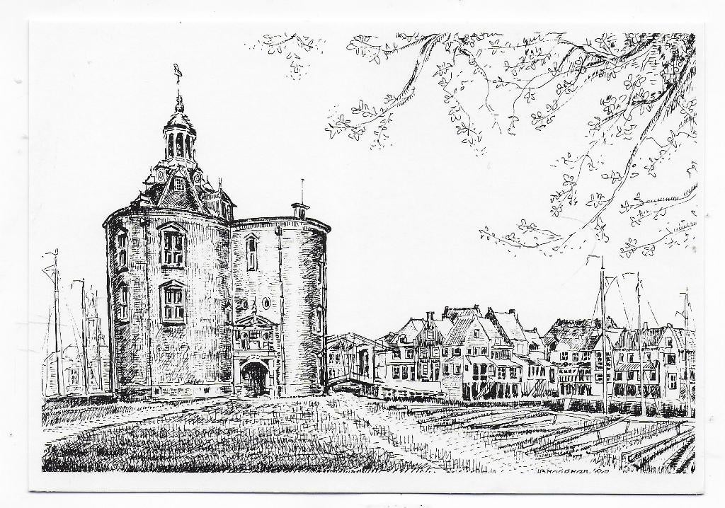 Enkhuizen Dromedaris Ongelopen ansichtkaart (B7880), Ophalen of Verzenden, 1980 tot heden, Gelopen, Noord-Holland