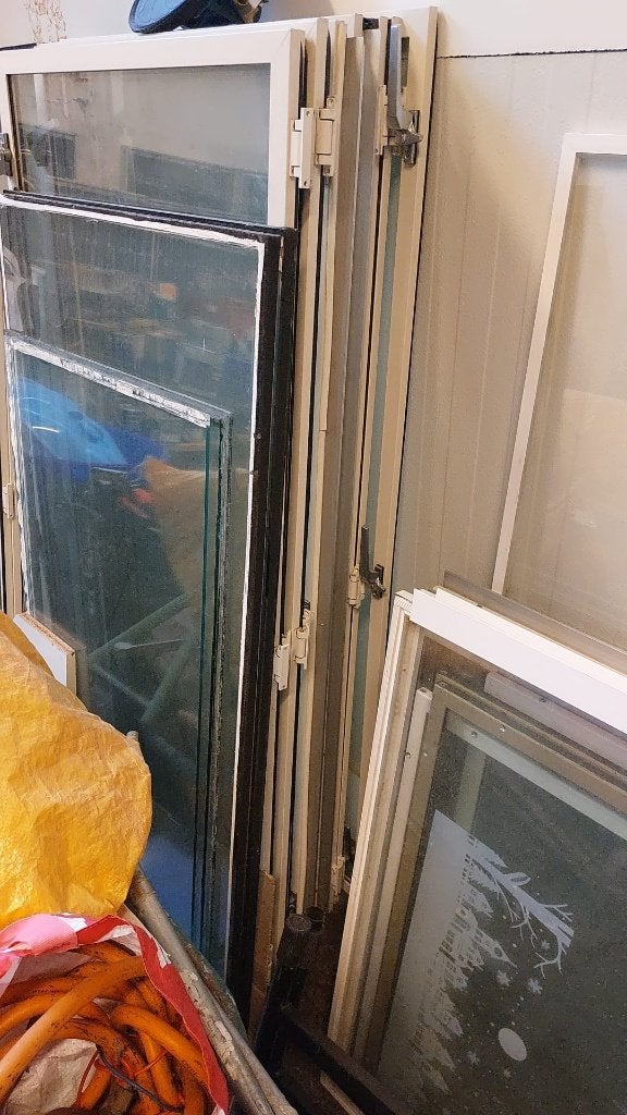 Professionele aluminium voorzetramen / isolatieramen, Ophalen, Zo goed als nieuw, Glasplaat