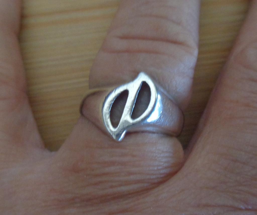 zilveren ring modernist Israel [090], Verzenden, Zo goed als nieuw, 17 tot 18, Dame