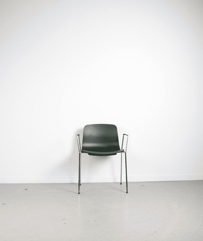 Hay AAC 18 Stoel Groen Kunststof (Stapelbaar) - Chroom, Niet ingevuld, Zo goed als nieuw, Niet ingevuld, Niet ingevuld