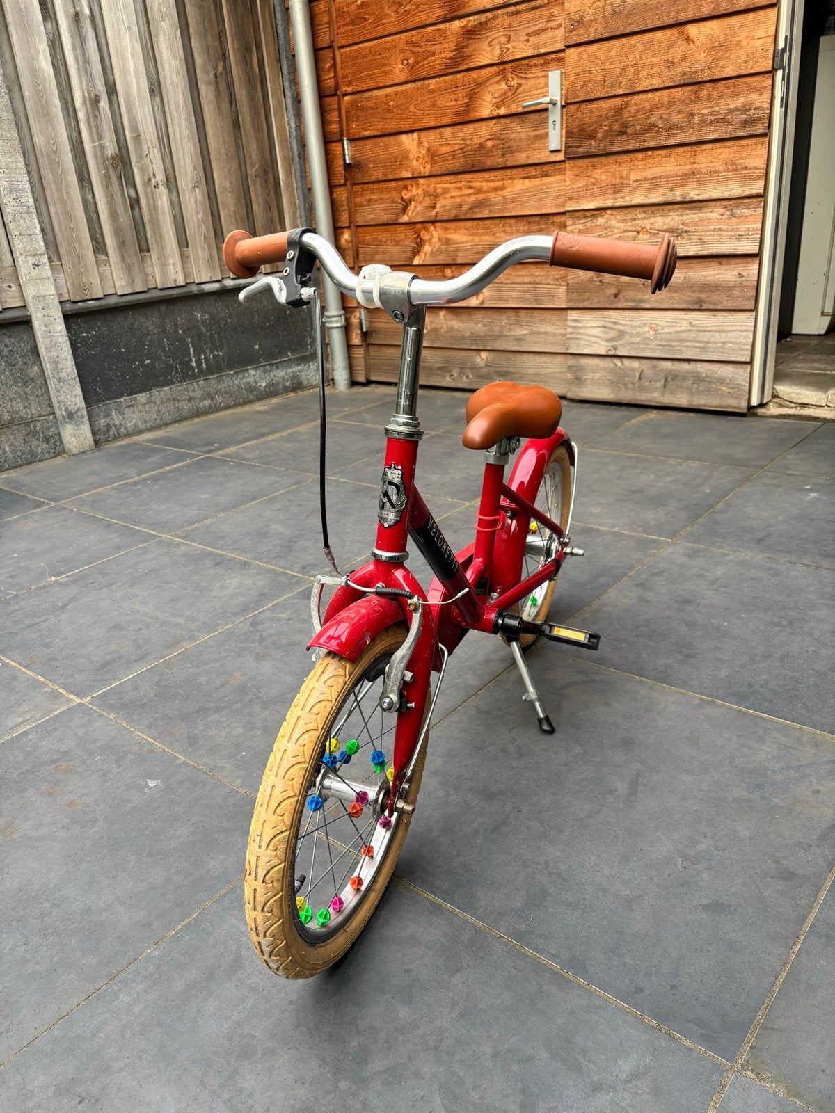 Veloretti Kinderfiets Rood - 16 inch, Ophalen, Gebruikt, Velgrem, 16 tot 20 inch