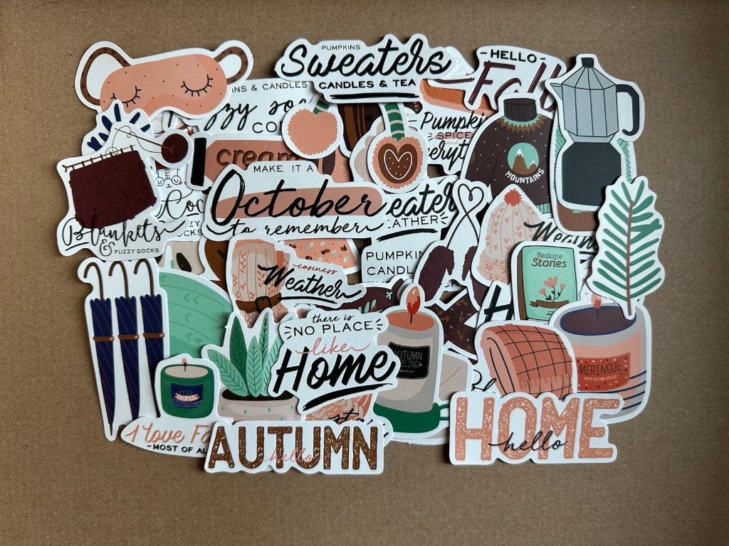 Herfst cozy, creatief journalen Stickers, Verzenden, Nieuw, Meerdere stickers
