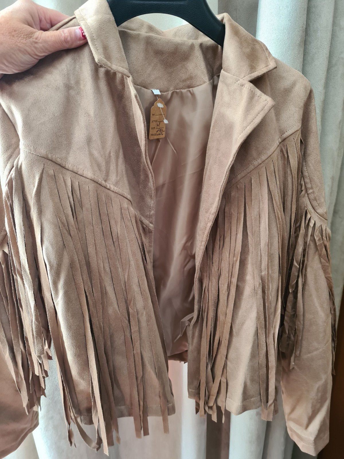 franje/ western jasje, Ophalen of Verzenden, Nieuw, Maat 38/40 (M), Beige