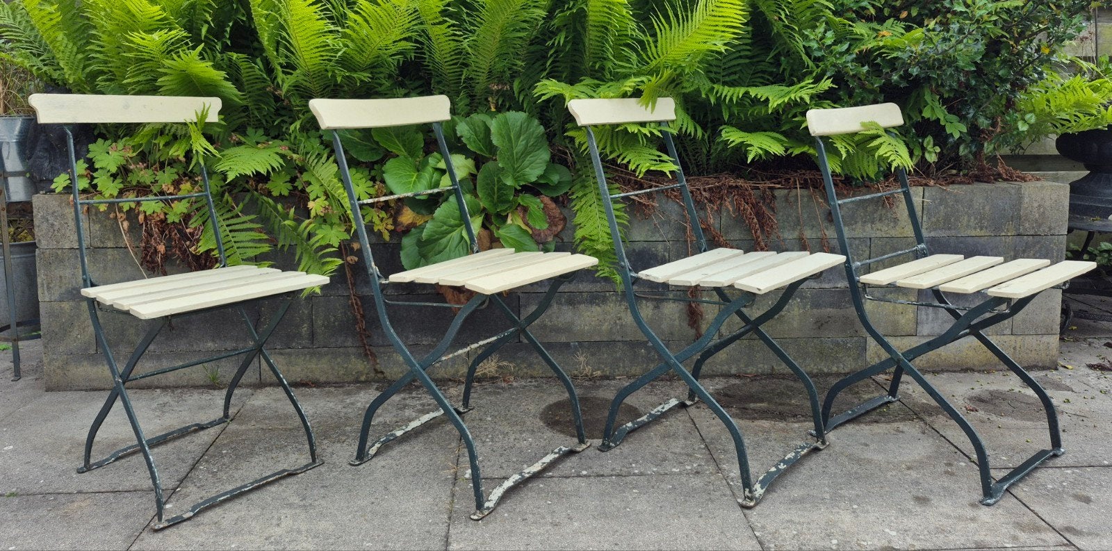 Bistro stoelen 4 stuks, Tuin en Terras, Ophalen, Gebruikt, Stoel, 4 zitplaatsen