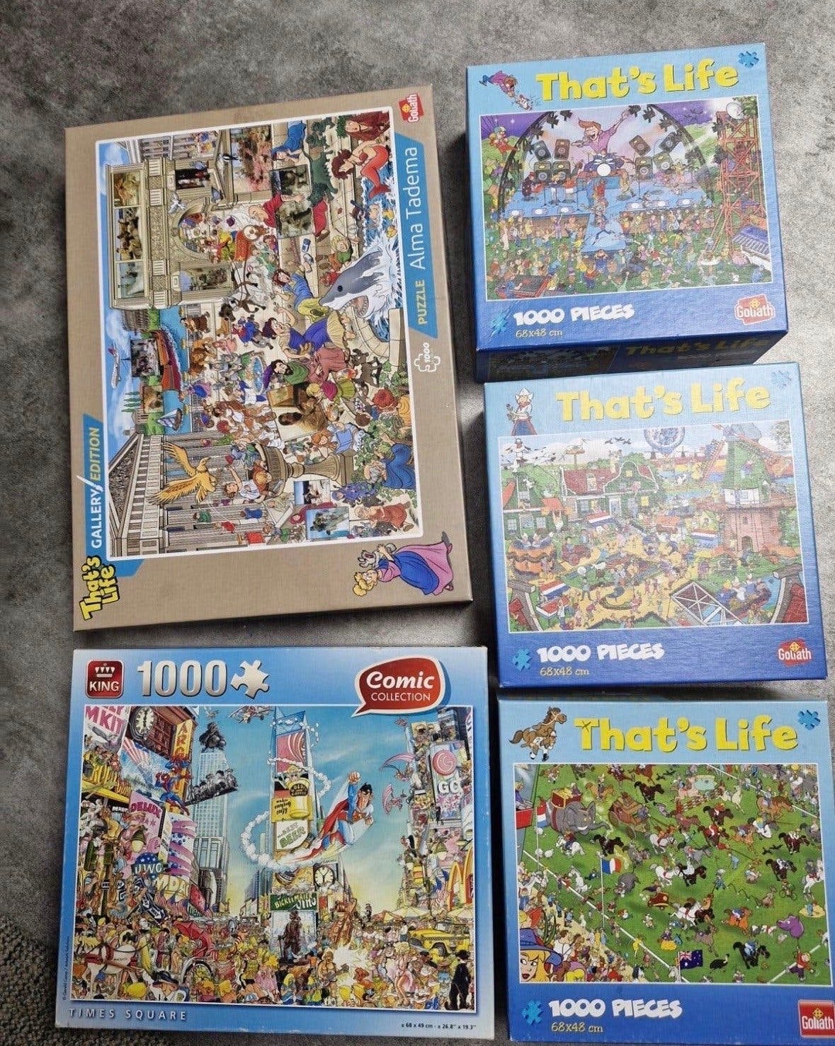 8 Puzzels, Ophalen, 500 t/m 1500 stukjes, Gebruikt, Legpuzzel