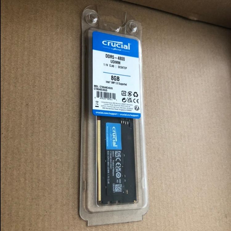 Crucial 8GB DDR5-4800 UDIMM Desktop PC RAM, Computers en Software, RAM geheugen, DDR4, 8 GB, Ophalen of Verzenden, Zo goed als nieuw