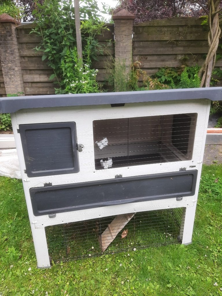 Konijnenhok inclusief voer, hooi en toebehoren, Dieren en Toebehoren, Ophalen, 90 cm of meer, Konijn, Hok