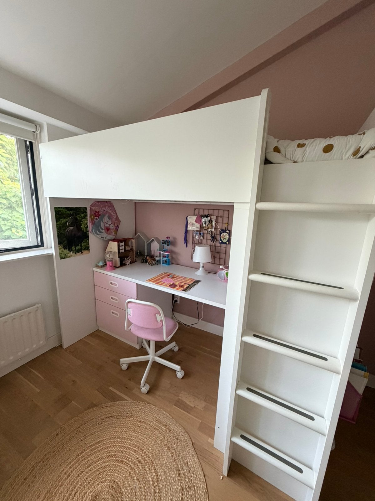 Roze Smastad ikea hoogslaper, Ophalen, Gebruikt, Hoogslaper