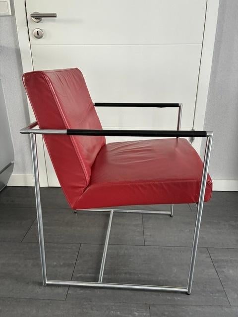 Harvink eetkamerstoelen, Ophalen, Vier, Leer, Rood