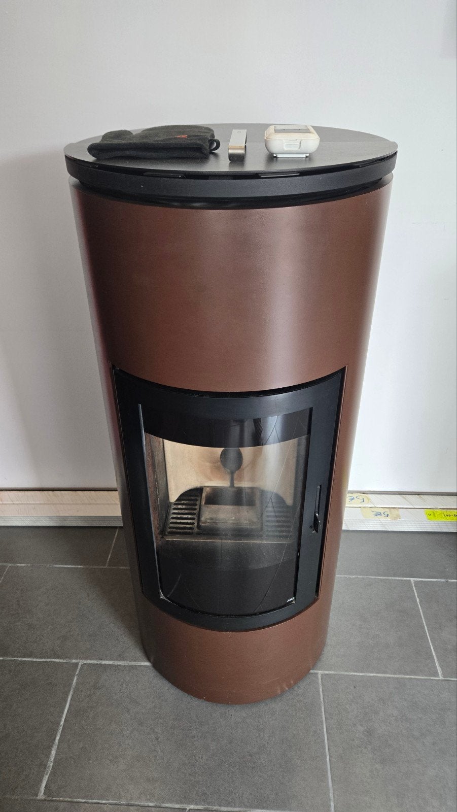Pelletkachel MCZ MOOD kleur BRONZE 8kw, Gebruikt, Overige brandstoffen, Ophalen of Verzenden, Pelletkachel