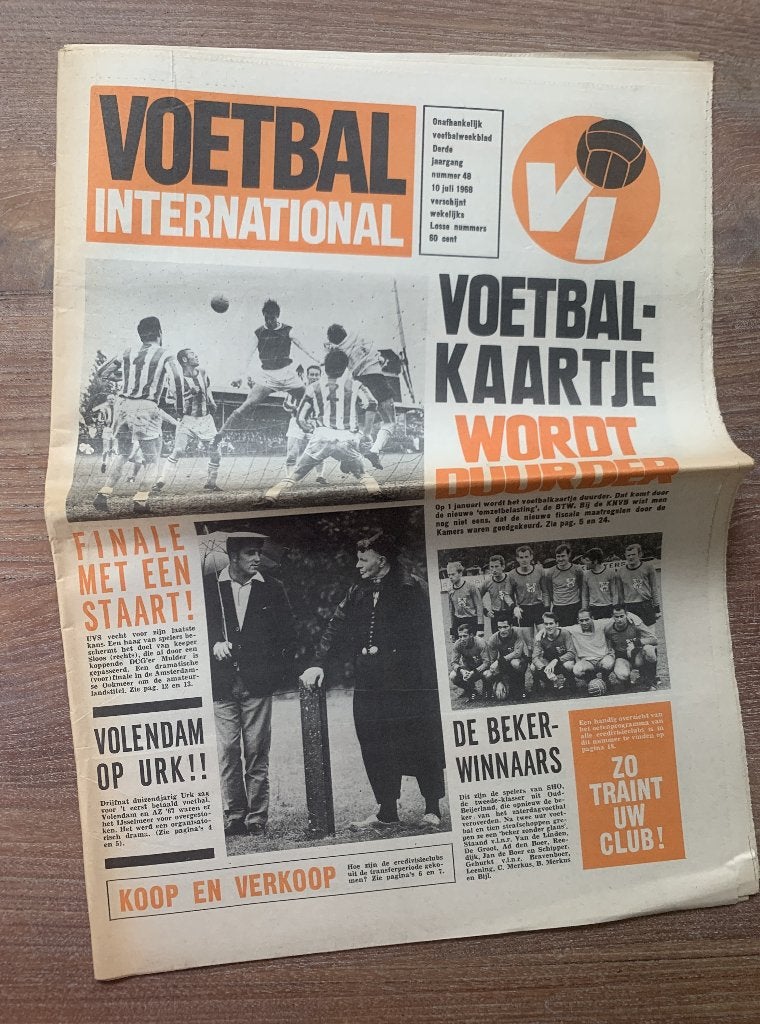 Voetbal International VI Div. tijdschriften uit 1968 / €5,-, Verzamelen, Sportartikelen en Voetbal, Ophalen of Verzenden, Zo goed als nieuw