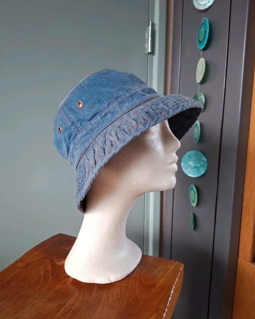 Vintage GAP jeans bucket hat, '90-'00 mt 58cm, GAP, Hoed, Zo goed als nieuw, One size fits all