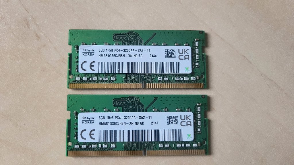 16GB DDR4 SODIMM Kit | SK Hynix | 3200MHz | PC4-3200AA, Computers en Software, RAM geheugen, 3200Mhz, DDR4, Ophalen of Verzenden