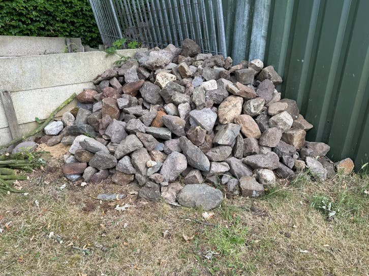 Maaskeien en lavastenen voor tuin of decoratie, Tuin en Terras, Ophalen, Gebruikt, Kei, Lava