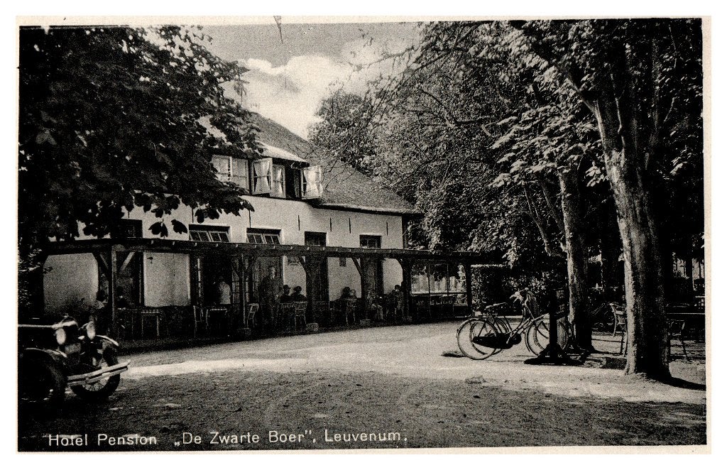 Leuvenum, Hotel Pension "De Zwarte Boer", Verzenden, 1920 tot 1940, Gelopen, Gelderland
