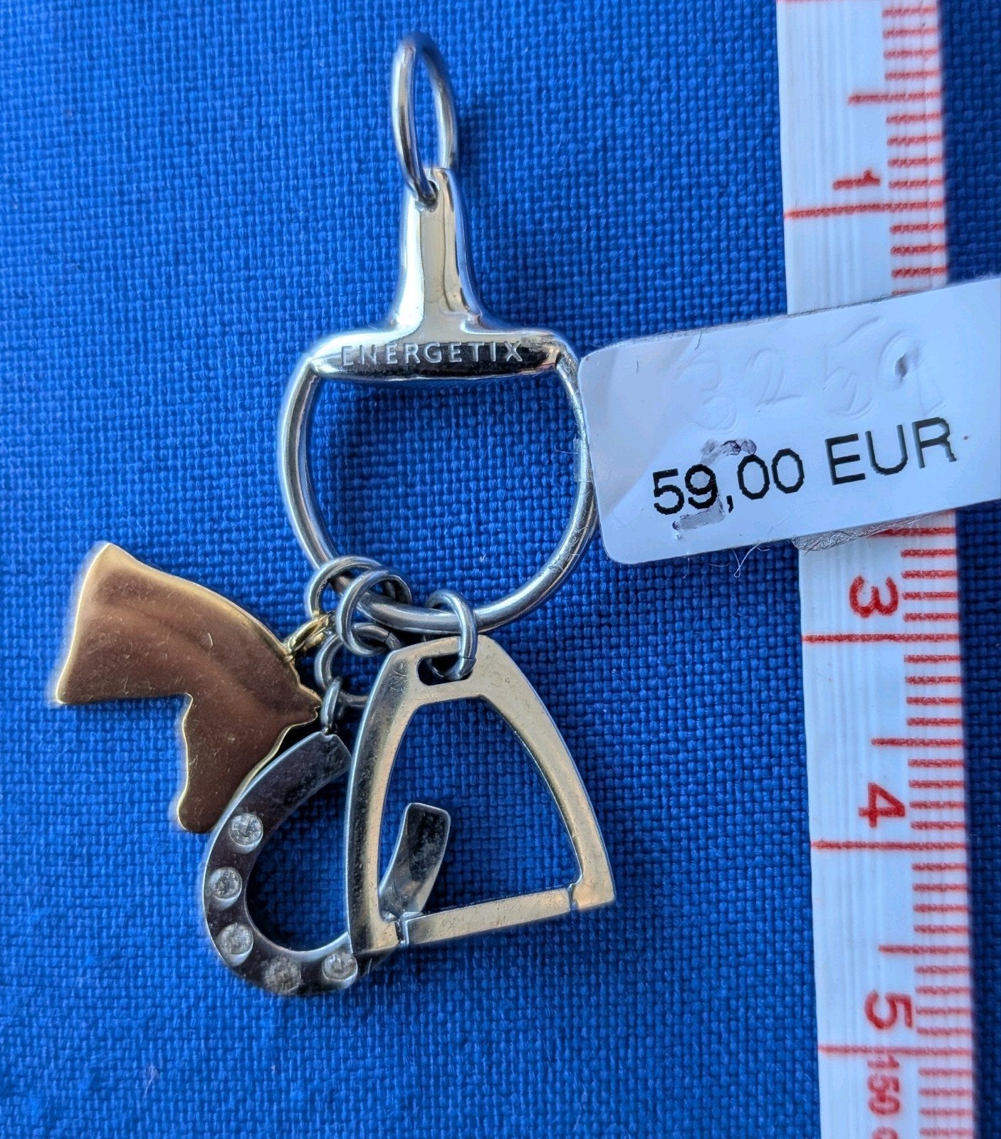 Nieuwe Energetix hanger met paard, hoefijzer en stijgbeugel, Overige materialen, Nieuw, Ophalen of Verzenden, Zilver