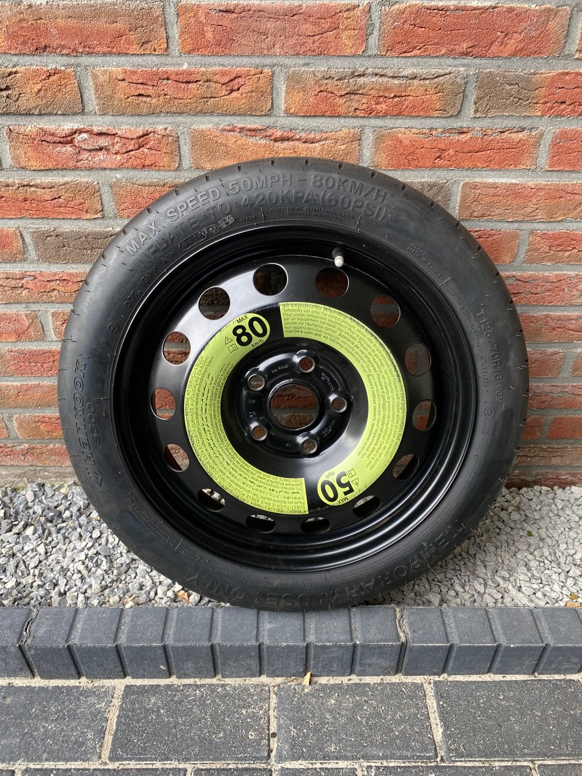 Thuisbrenger / thuiskomer / reservewiel Volkswagen 5x112, Ophalen, Zo goed als nieuw