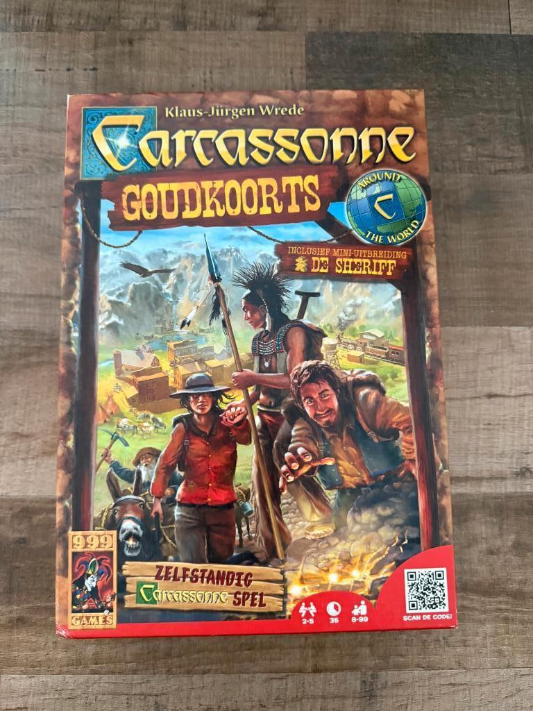 Carcassonne Goudkoorts incl De Sherrif, Hobby en Vrije tijd, Gezelschapsspellen | Bordspellen, Vijf spelers of meer, Ophalen of Verzenden