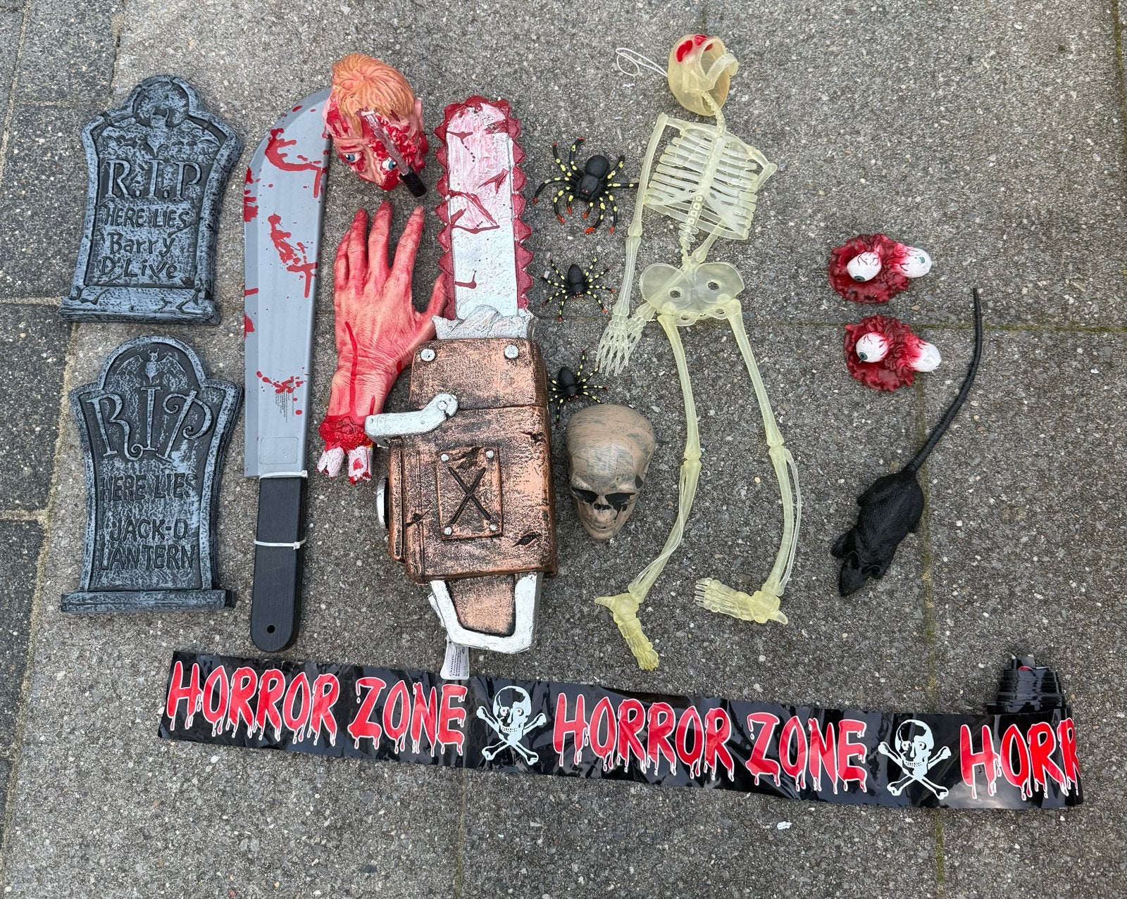 Griezelige Halloween Decoratie Set - Compleet Pakket, Ophalen, Gebruikt, Versiering, Halloween of Griezel
