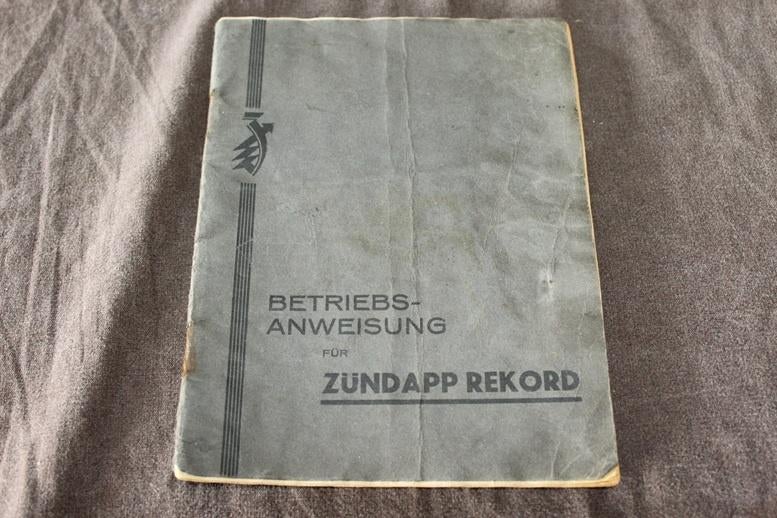 Zündapp Rekord 200cc 1930 / 1931 motorrad betriebs anweisung, Motoren, Handleidingen en Instructieboekjes, Ophalen of Verzenden