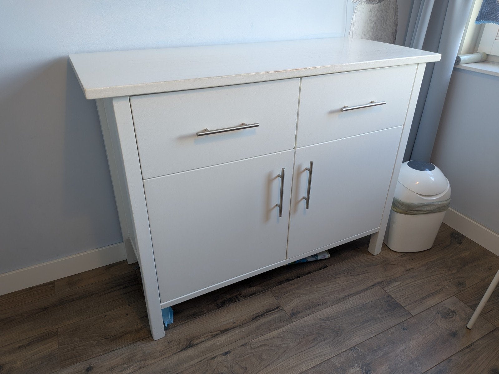 Commode, hout, wit 55x130x98 cm (DxBxH), Ophalen, Gebruikt, 50 tot 70 cm, 100 cm of meer