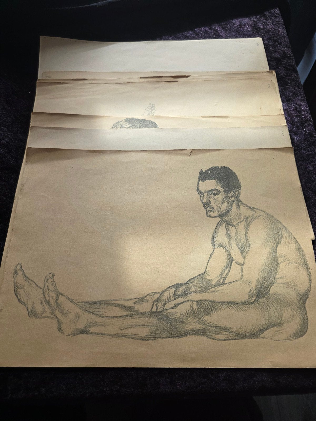 litho's studie naakte mannen, Antiek en Kunst, Ophalen of Verzenden