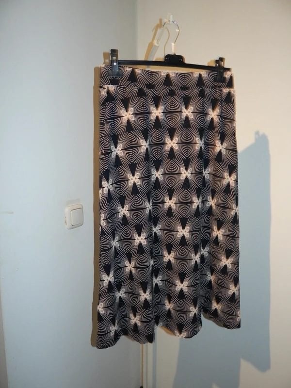 Tante Betsy mooie rok in print vlinders zwart beige M, Maat 38/40 (M), Tante Betsy, Overige kleuren, Verzenden