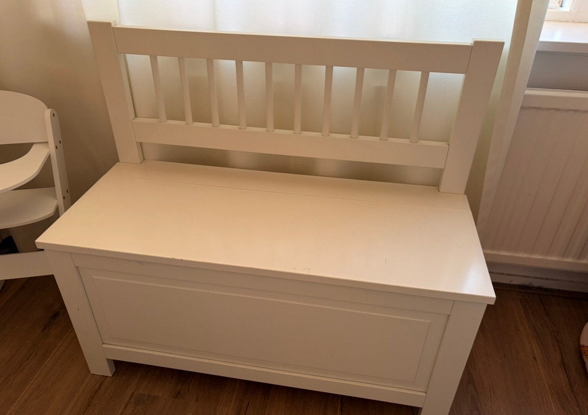 Ikea speelgoed bankje, Huis en Inrichting, Woonaccessoires | Kisten, Ophalen, 50 – 75, Minder dan 50 cm, Gebruikt
