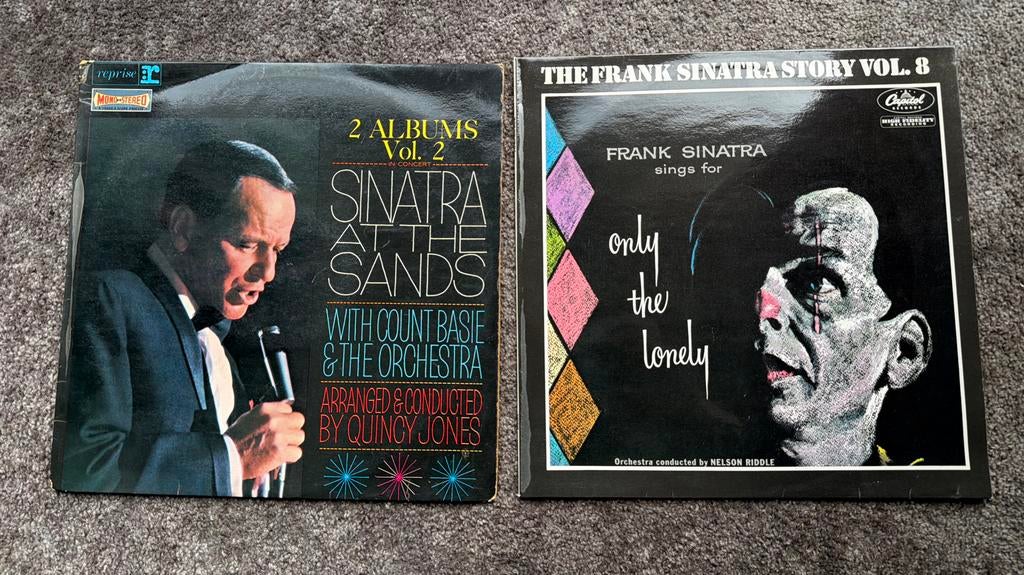 Frank Sinatra LP's: Sinatra at the Sands & Only the Lonely, Ophalen of Verzenden, 1960 - 1969, Gebruikt, 12 inch