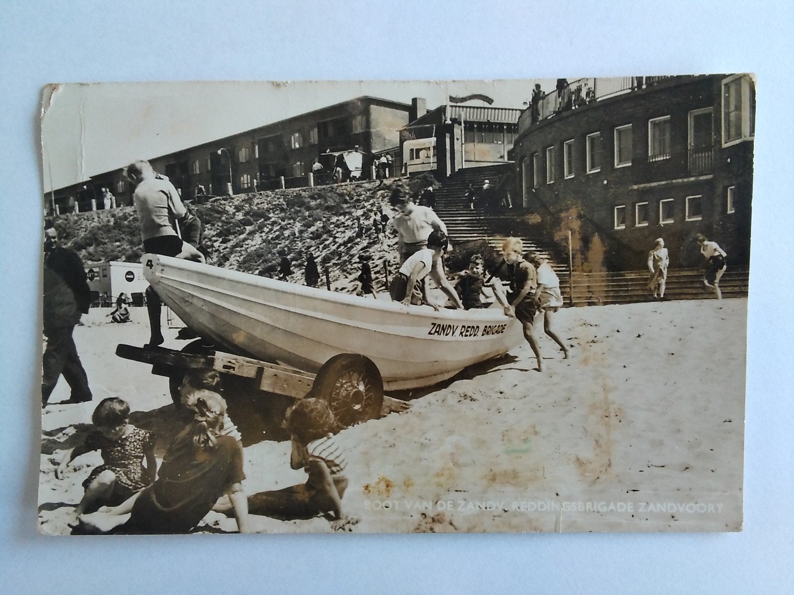 Ansichtkaart Zandvoort Boot Reddingsbrigade 1958, Verzenden, 1940 tot 1960, Noord-Holland