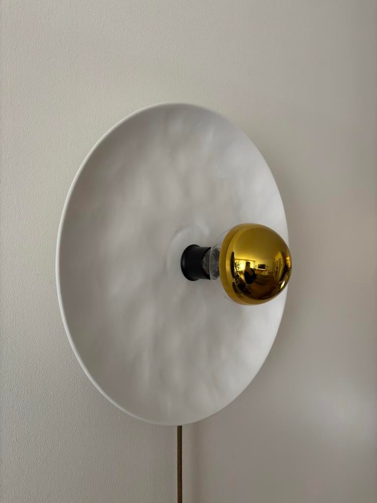 VT Wonen Light & Living VENUS Wandlamp Ø40cm Keramiek Wit, Ophalen of Verzenden, Zo goed als nieuw, Overige materialen