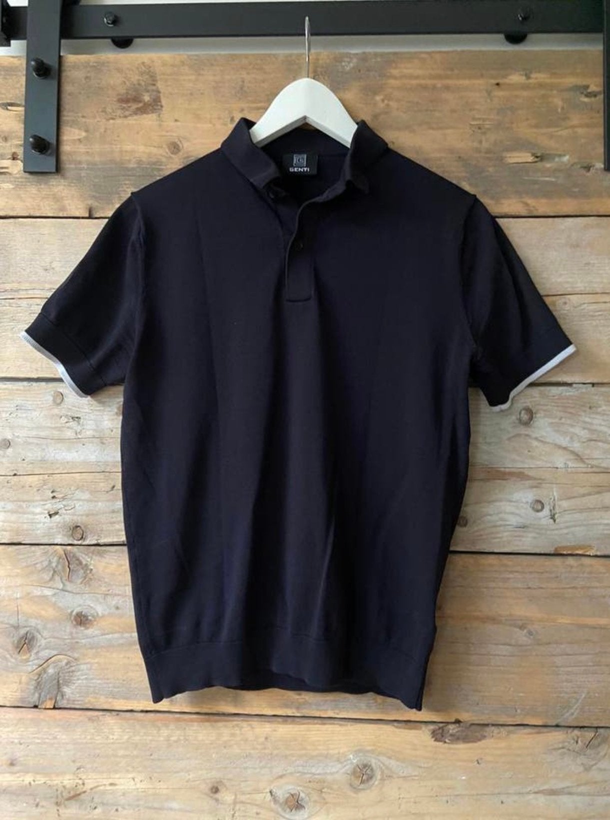 GENTI polo, donker blauw, maat M, Kleding | Heren, Ophalen of Verzenden, Zo goed als nieuw, Maat 48/50 (M), Blauw