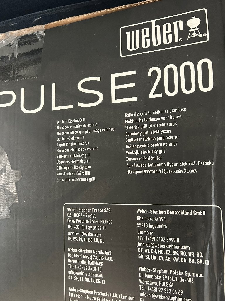 Weber pulse 2000 elektrische bbq NIEUW in doos., Tuin en Terras, Elektrische barbecues, Ophalen of Verzenden, Nieuw, WEBER BBQ