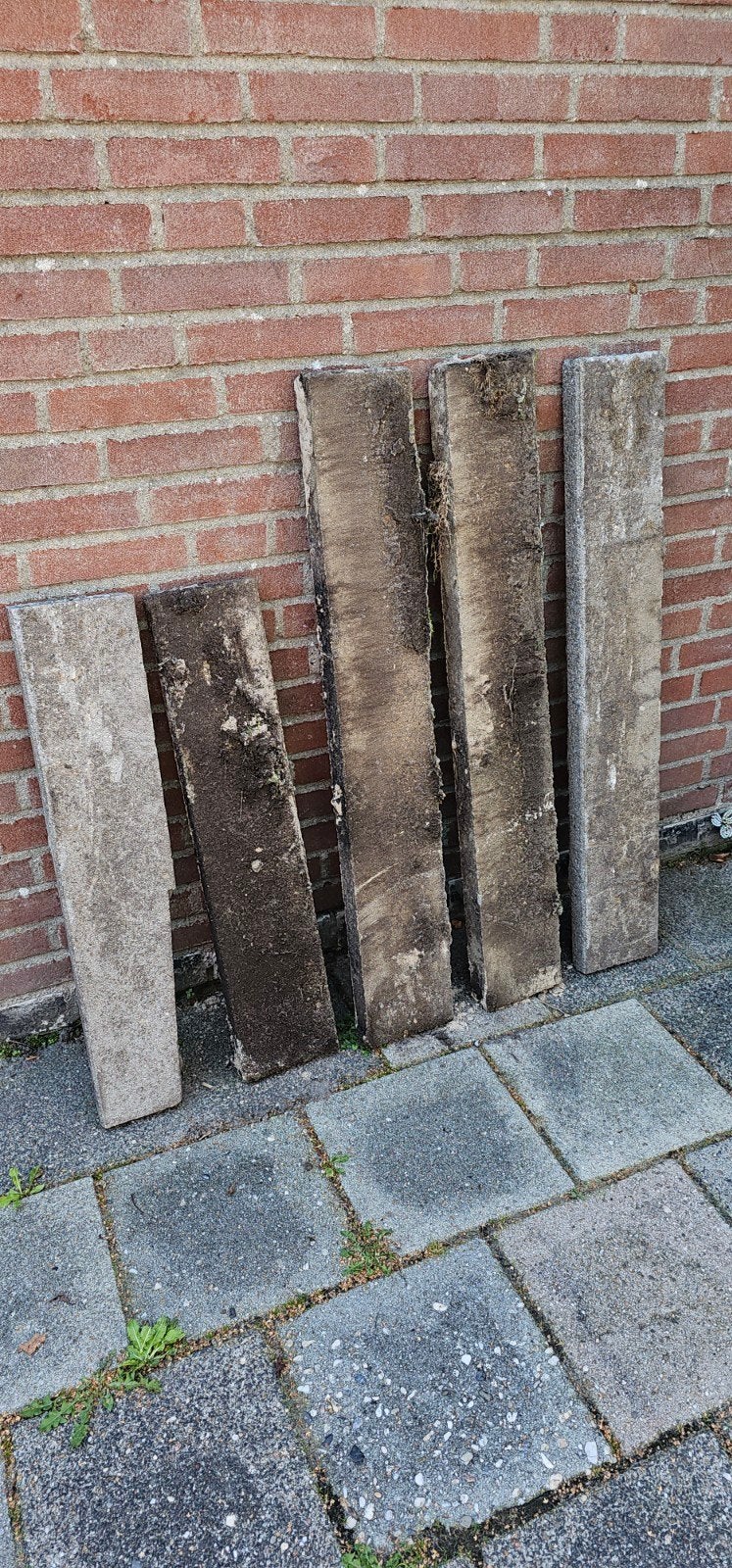 Gratis tegels, cobblestones, opsluitbanden., Tuin en Terras, Ophalen, Gebruikt, Minder dan 100 cm, Overige typen