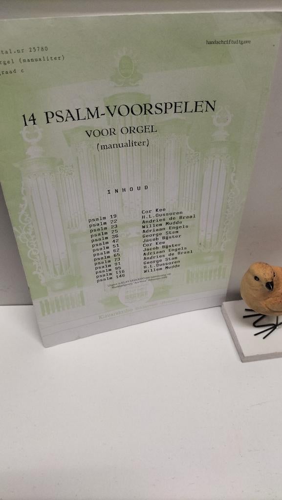 Kee, Cor e.a.; 14 Psalm- voorspelen voor orgel (Klavarskribo, Orgel, Gebruikt, Ophalen of Verzenden, Religie en Gospel